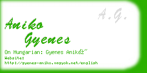 aniko gyenes business card